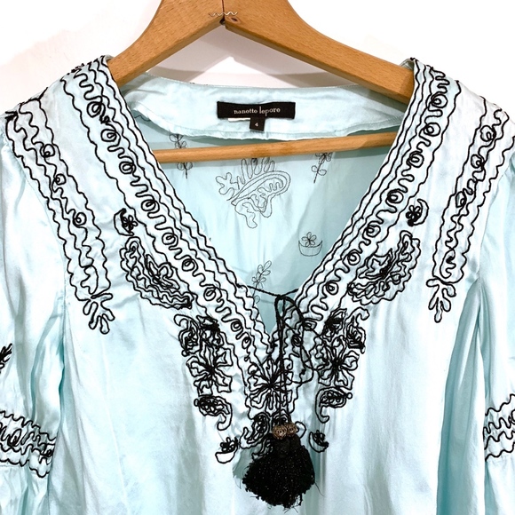Nanette Lepore Light Blue Blouse - Picture 2 of 8